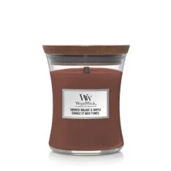 BOUGIE WOODWICK ÉRABLE ET NOIX FUMÉE MOYENNE JARRE