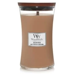 BOUGIE WOODWICK LAIT D OR AU CURCUMA GRANDE JARRE