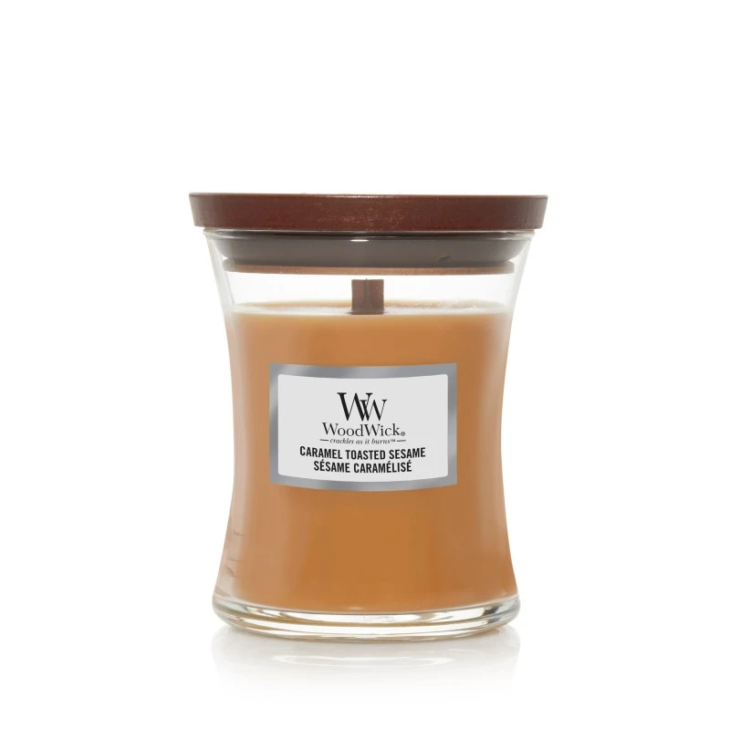 BOUGIE WOODWICK SÉSAME CARAMELISÉ MOYENNE JARRE 3 BOUGIE WOODWICK SÉSAME CARAMELISÉ MOYENNE JARRE