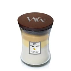 BOUGIE WOODWICK TRILOGY FRUITS D ÉTÉ MOYENNE JARRE