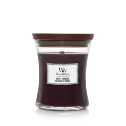 BOUGIE WOODWICK VELOURS DE TABAC MOYENNE JARRE