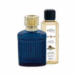 COFFRET LAMPE BERGER ALPHA BLEU IMPERIAL ET SA FRAGRANCE SOUS L OLIVERAIE