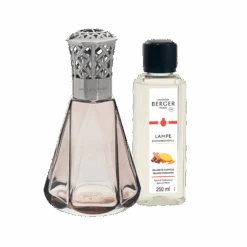 COFFRET LAMPE BERGER PYRAMIDE ROSE ANTIQUE ET SA FRAGRANCE ORANGE DE CANNELLE